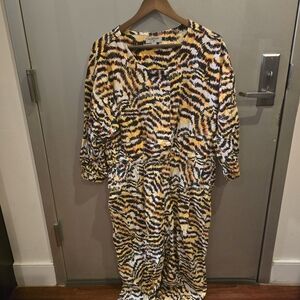 Rachel Comey Scribble Animal Print Jumpsuit